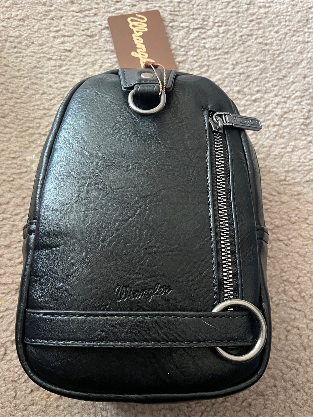 Wrangler Black Aztec Mini Crossbody with Cream and Brown Accents - Picture 2 of 3